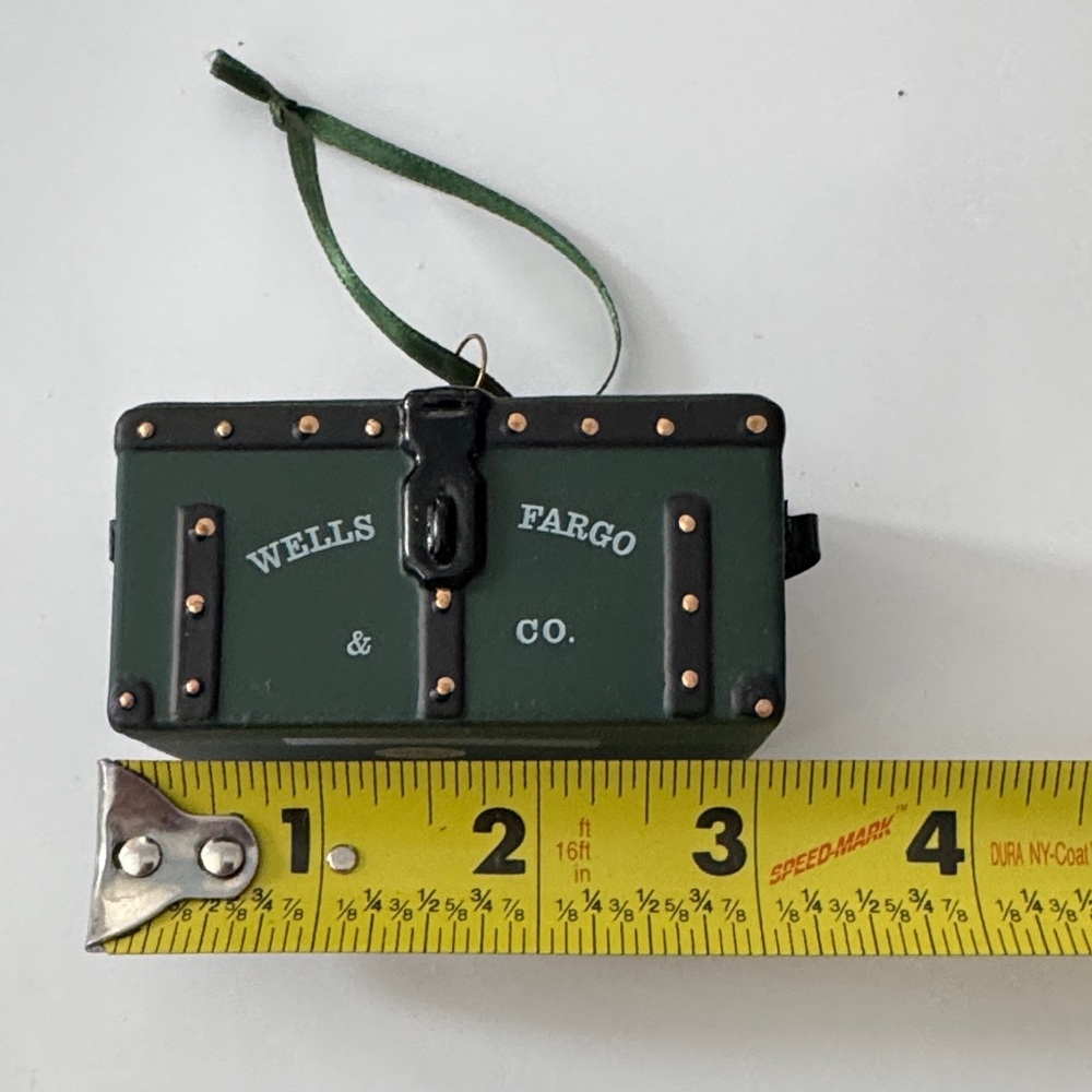 Wells Fargo Green Miniature Trunk Ornament